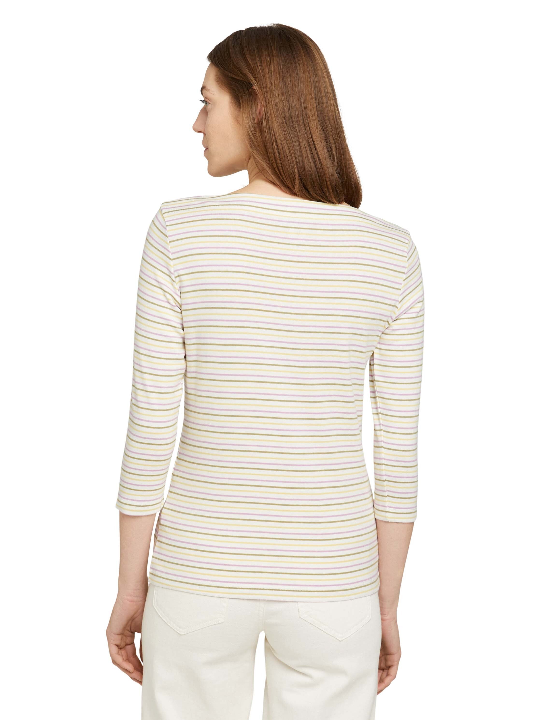 Tom Tailor Gestreiftes Langarmshirt aus Bio-Baumwolle
