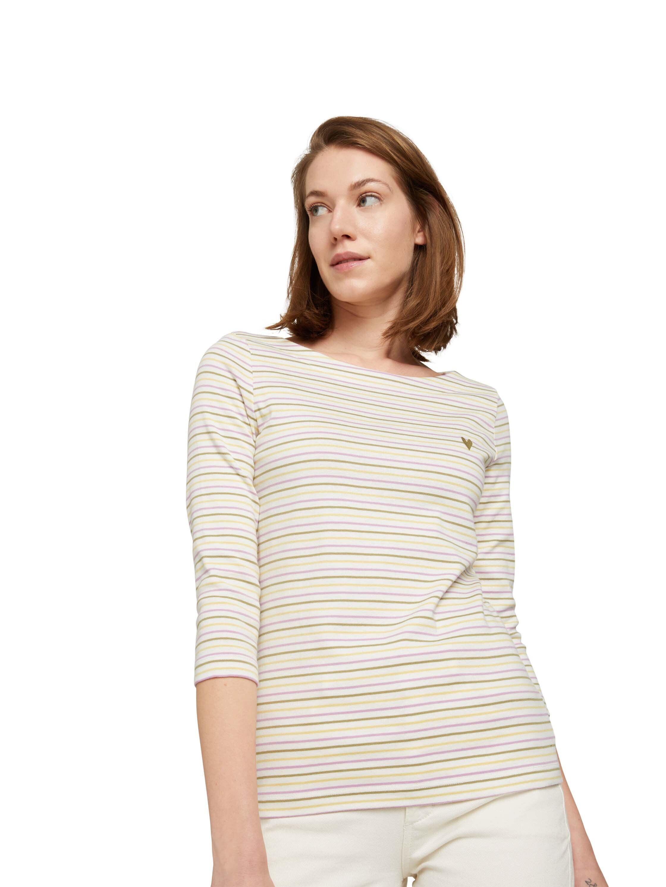Tom Tailor Gestreiftes Langarmshirt aus Bio-Baumwolle