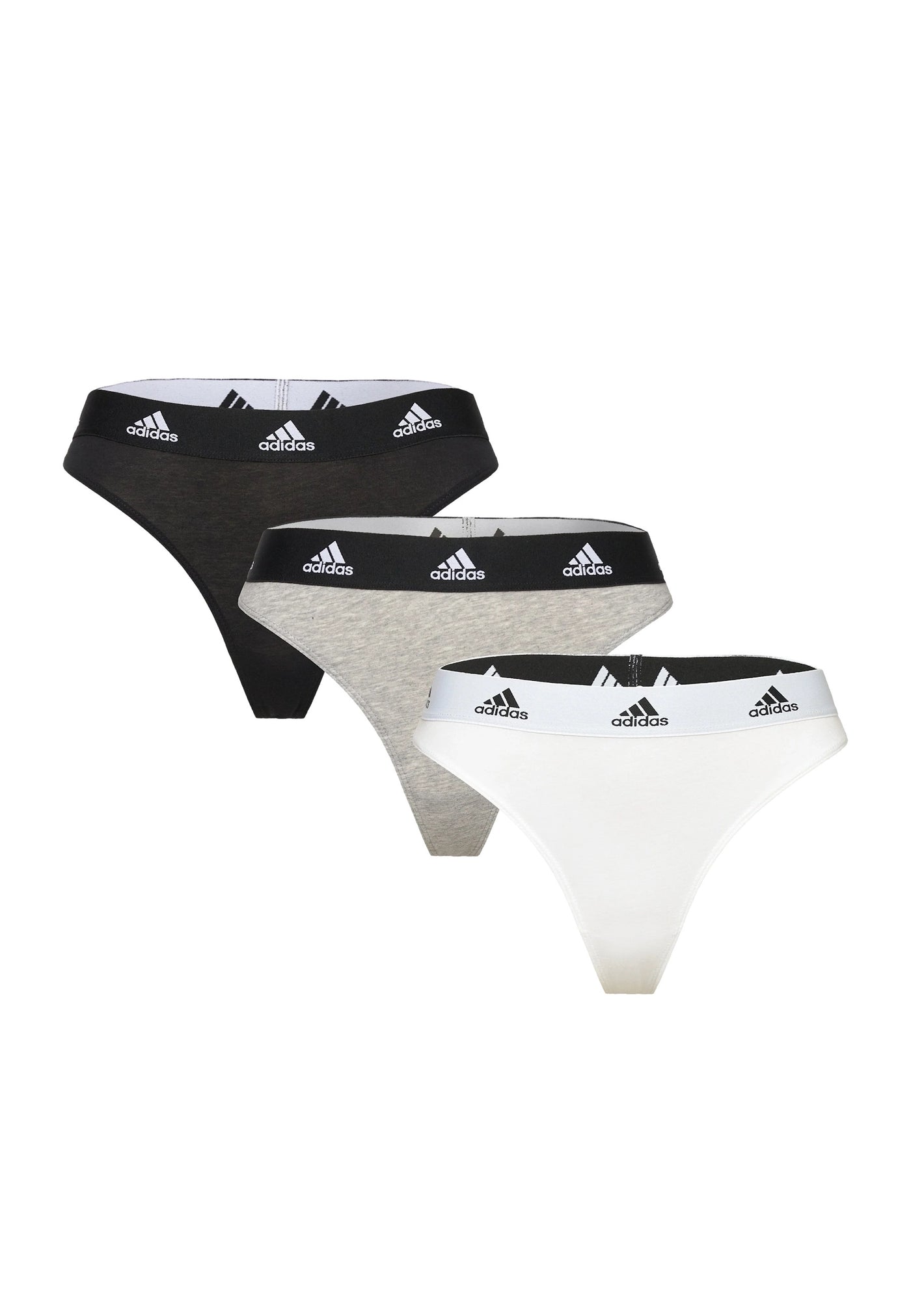 Adidas Damen-Tangas mit Logo-Bund 3er Pack