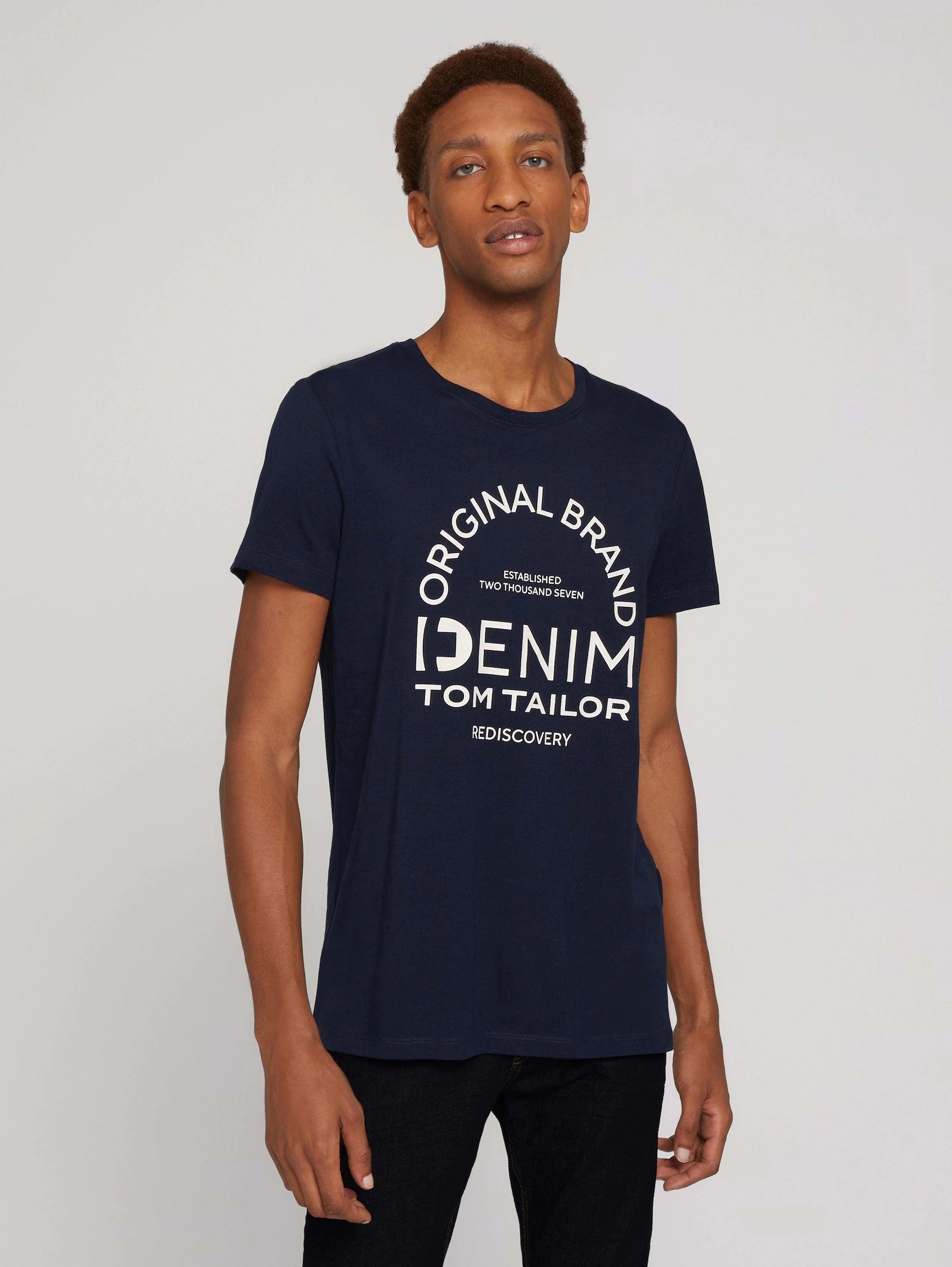 Tom Tailor T-Shirt mit Logo Print und Rundhalsausschnitt