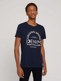 Tom Tailor T-Shirt mit Logo Print und Rundhalsausschnitt