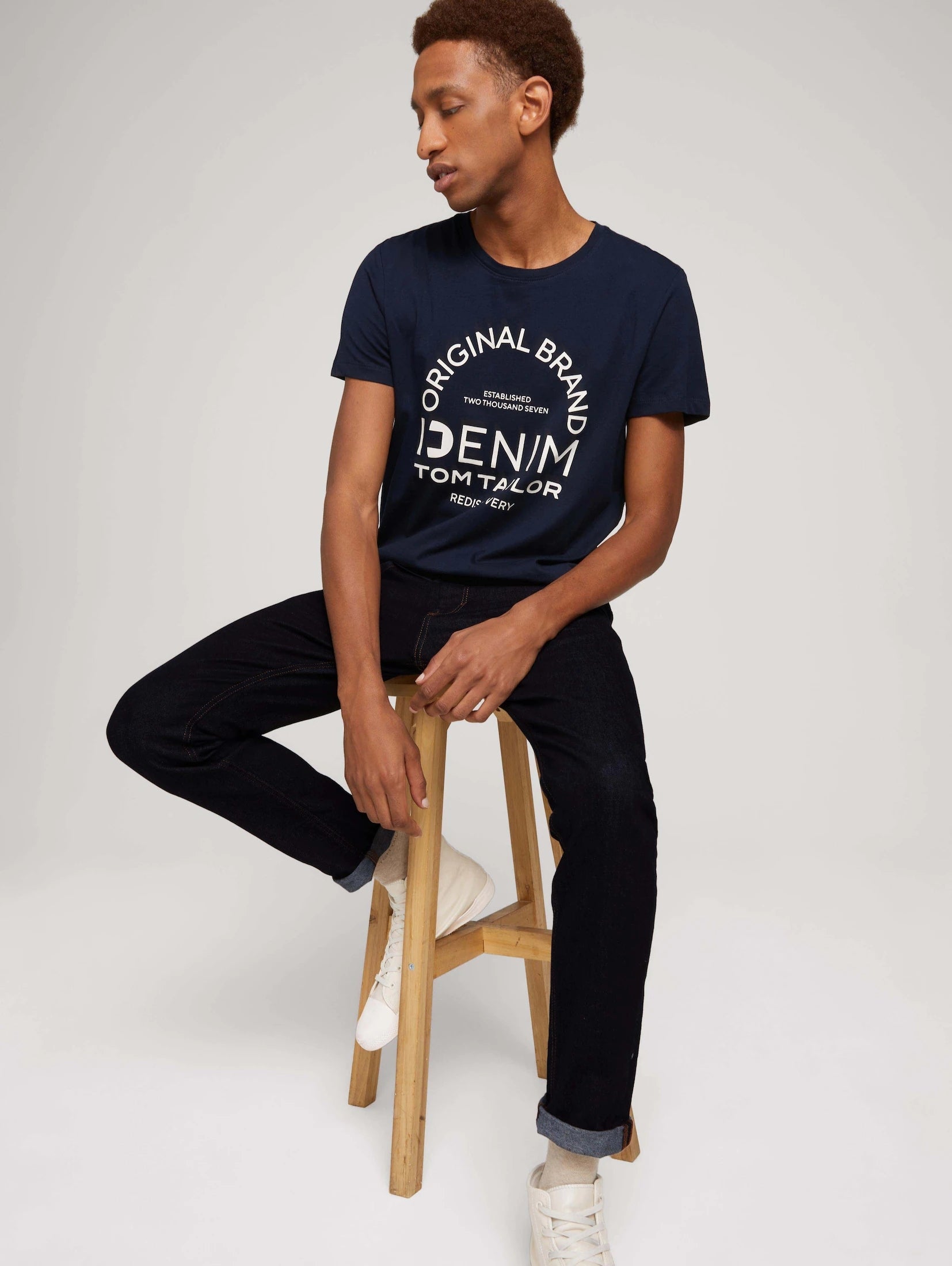 Tom Tailor T-Shirt mit Logo Print und Rundhalsausschnitt