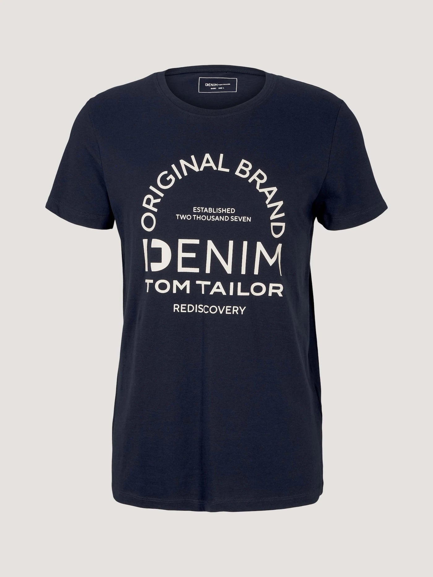 Tom Tailor T-Shirt mit Logo Print und Rundhalsausschnitt