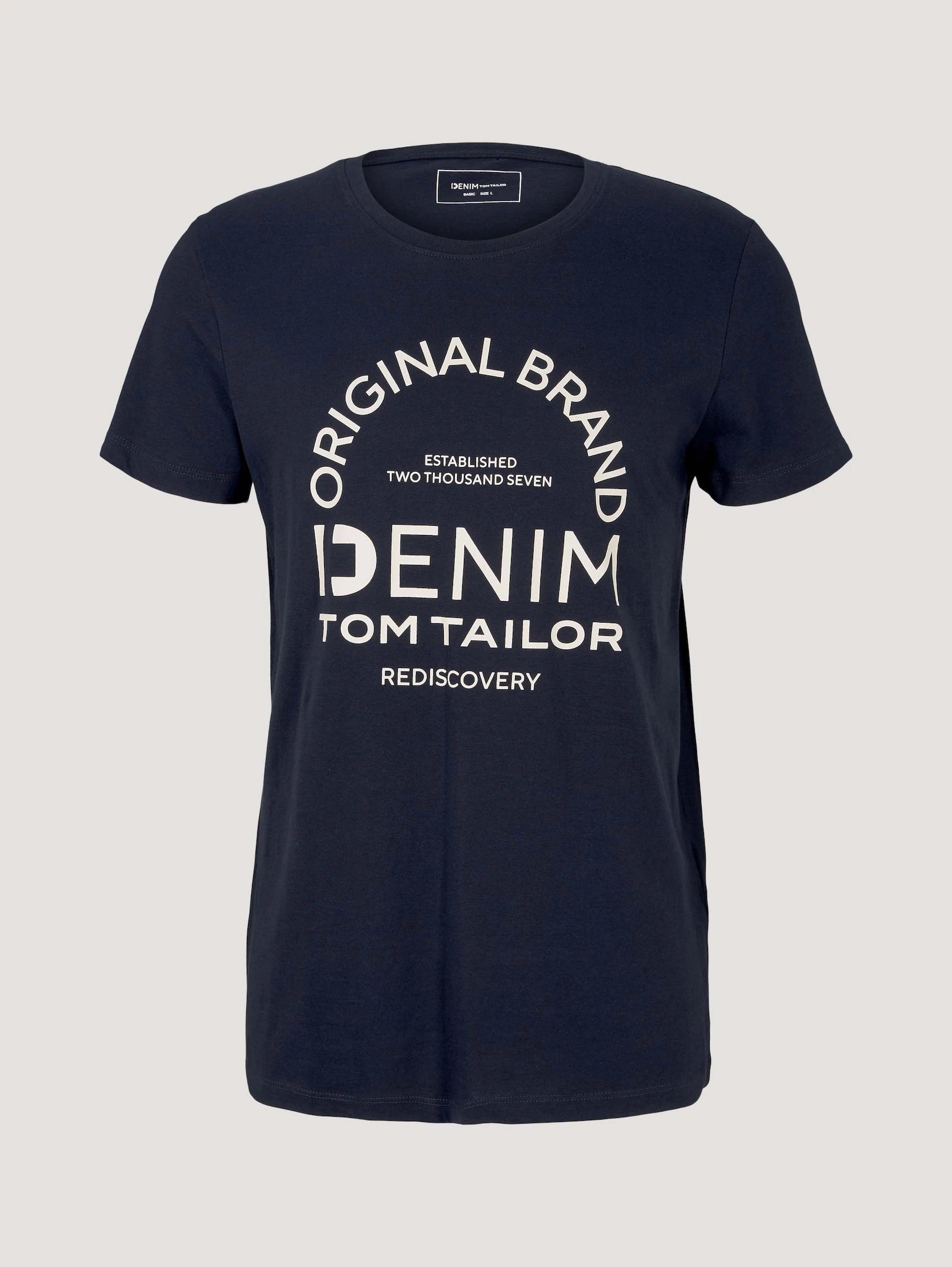 Tom Tailor T-Shirt mit Logo Print und Rundhalsausschnitt