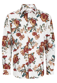 Jack & Jones NORDIC FLORES Langarmhemd mit Kent-Kragen