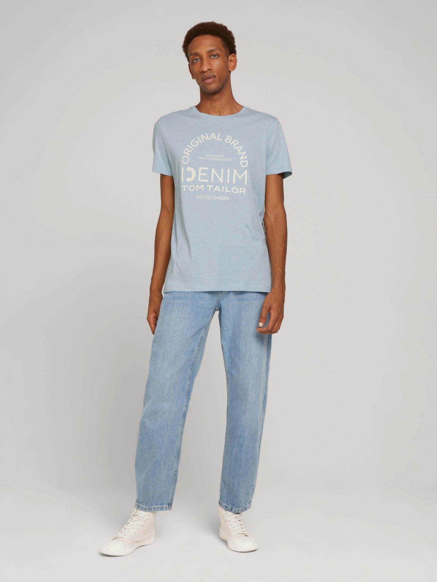 Tom Tailor T-Shirt mit Logo Print und Rundhalsausschnitt