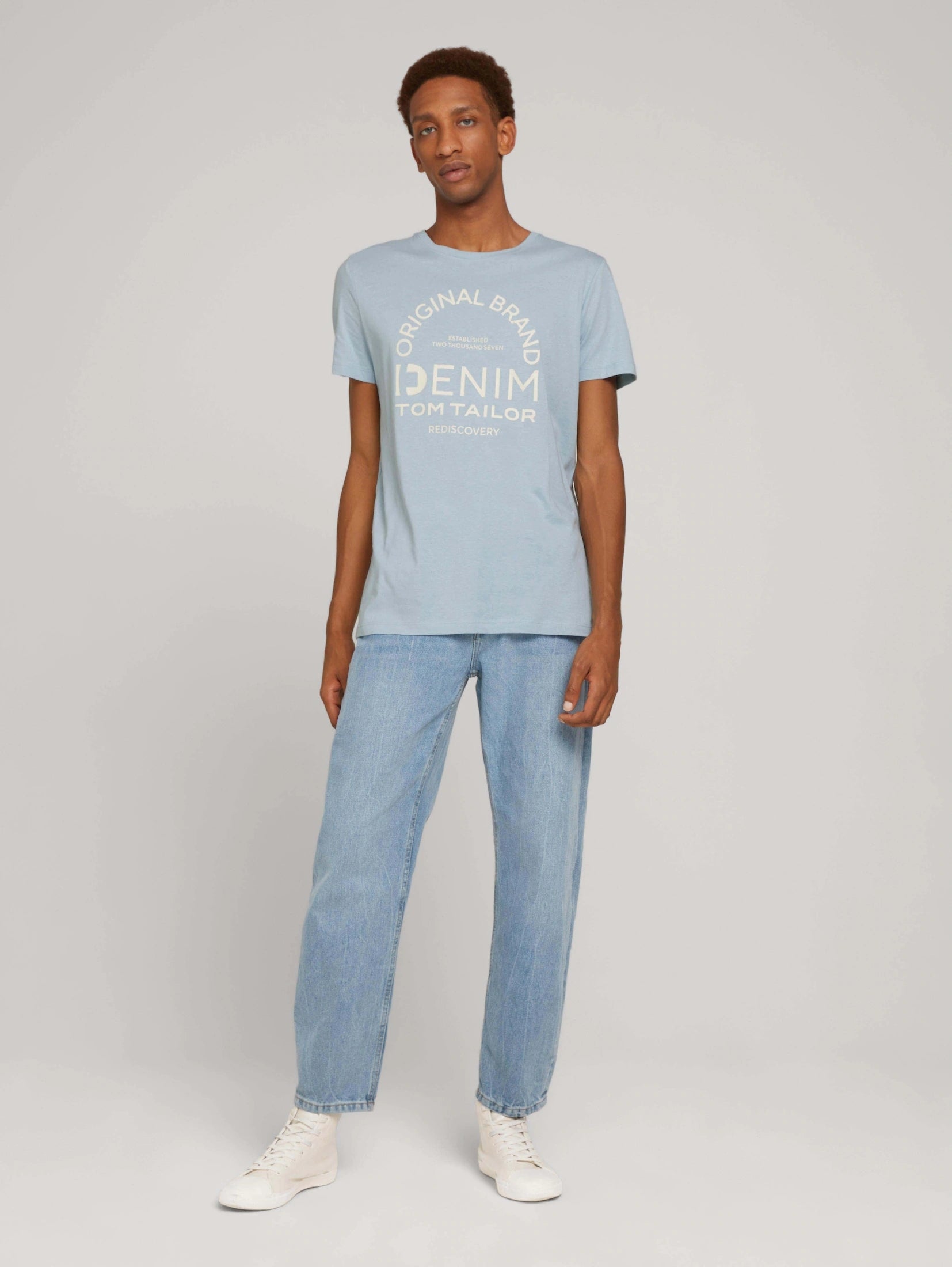 Tom Tailor T-Shirt mit Logo Print und Rundhalsausschnitt