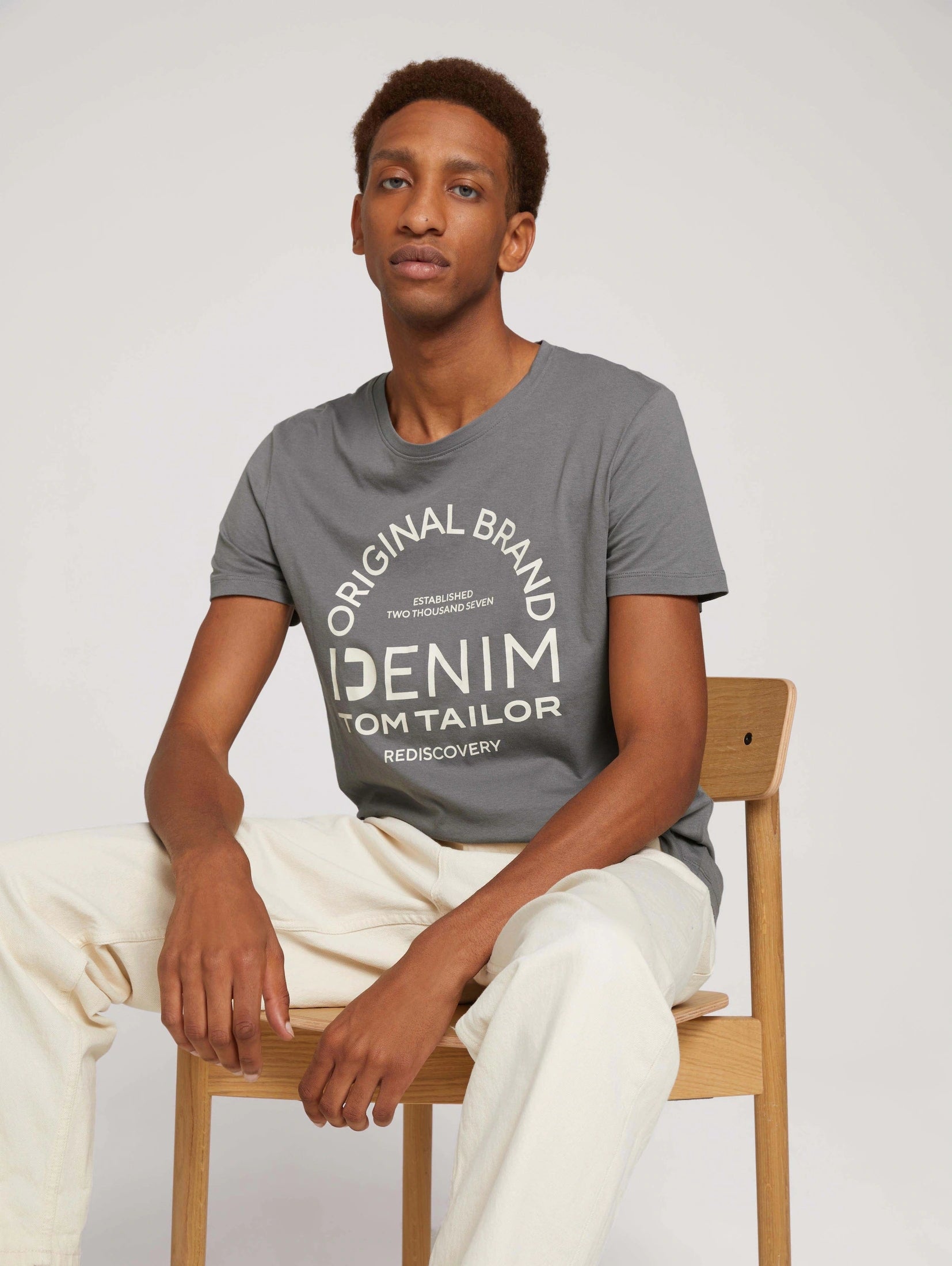 Tom Tailor T-Shirt mit Logo Print und Rundhalsausschnitt