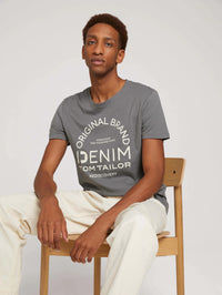 Tom Tailor T-Shirt mit Logo Print und Rundhalsausschnitt