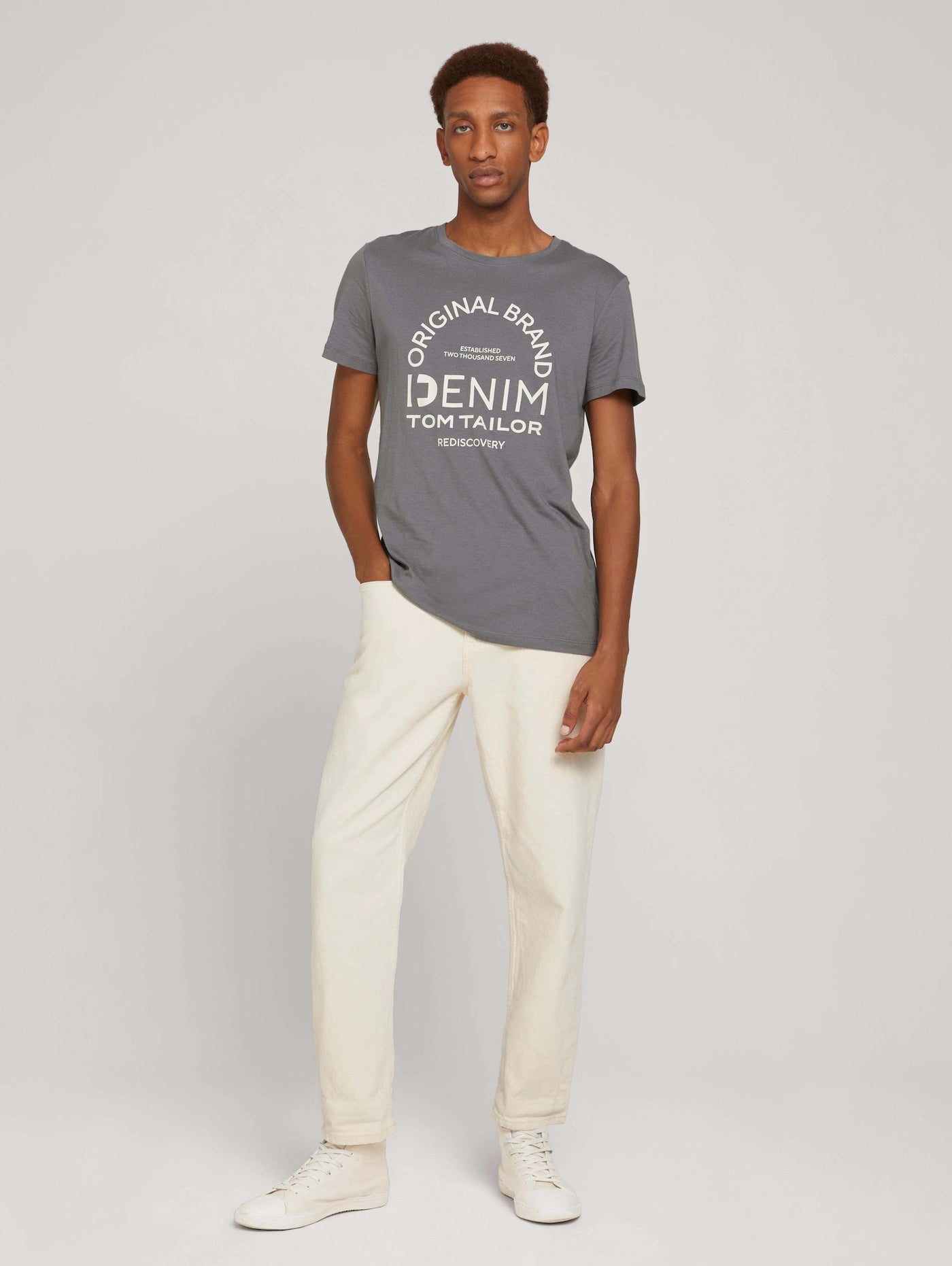 Tom Tailor T-Shirt mit Logo Print und Rundhalsausschnitt