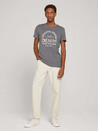 Tom Tailor T-Shirt mit Logo Print und Rundhalsausschnitt