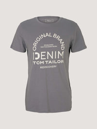 Tom Tailor T-Shirt mit Logo Print und Rundhalsausschnitt
