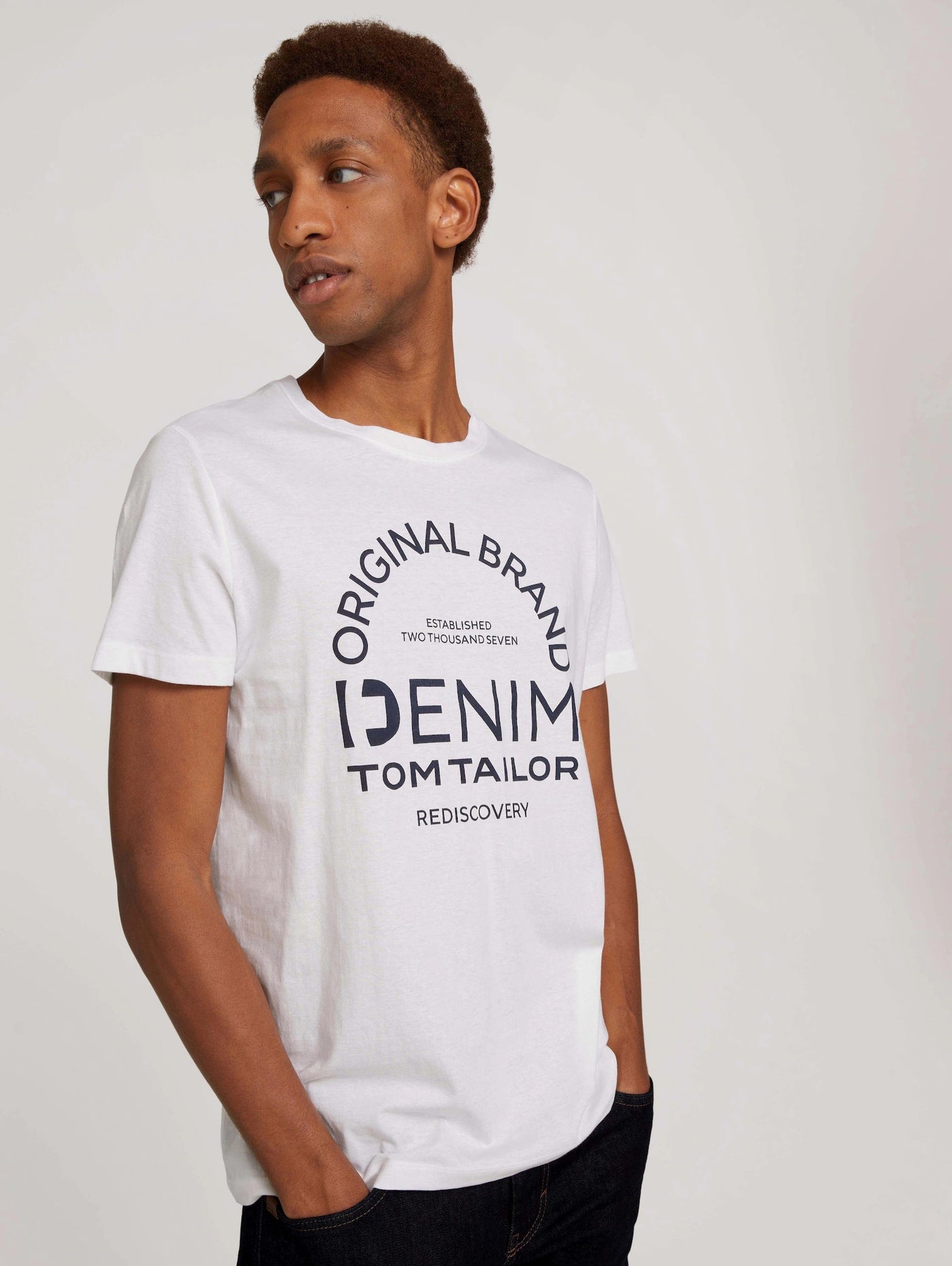 Tom Tailor T-Shirt mit Logo Print und Rundhalsausschnitt