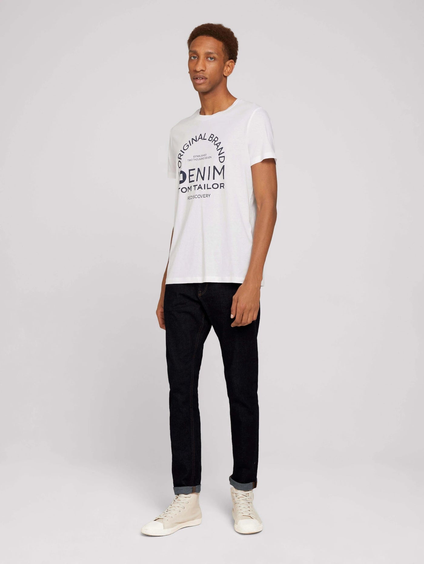 Tom Tailor T-Shirt mit Logo Print und Rundhalsausschnitt