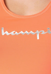 Champion Körpernahes Sport-Bustier mit Ringerrücken und Printlogo-Schriftzug