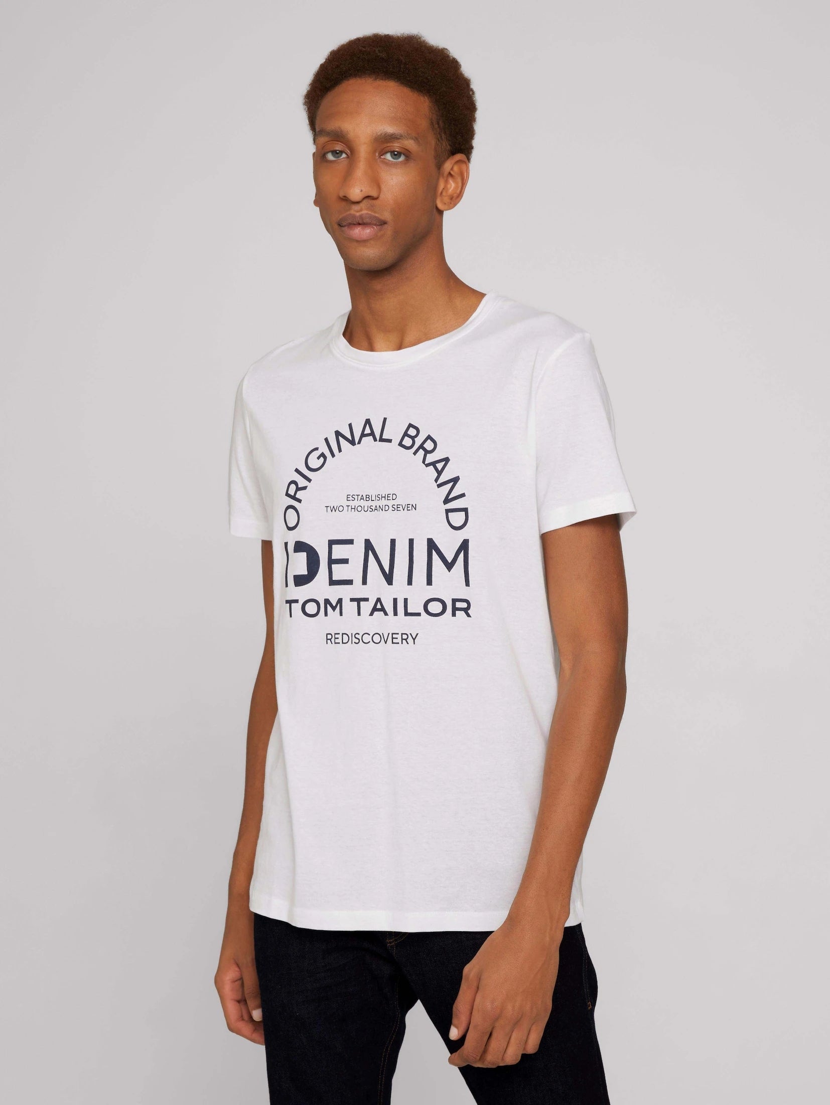 Tom Tailor T-Shirt mit Logo Print und Rundhalsausschnitt