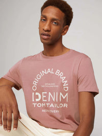Tom Tailor T-Shirt mit Logo Print und Rundhalsausschnitt