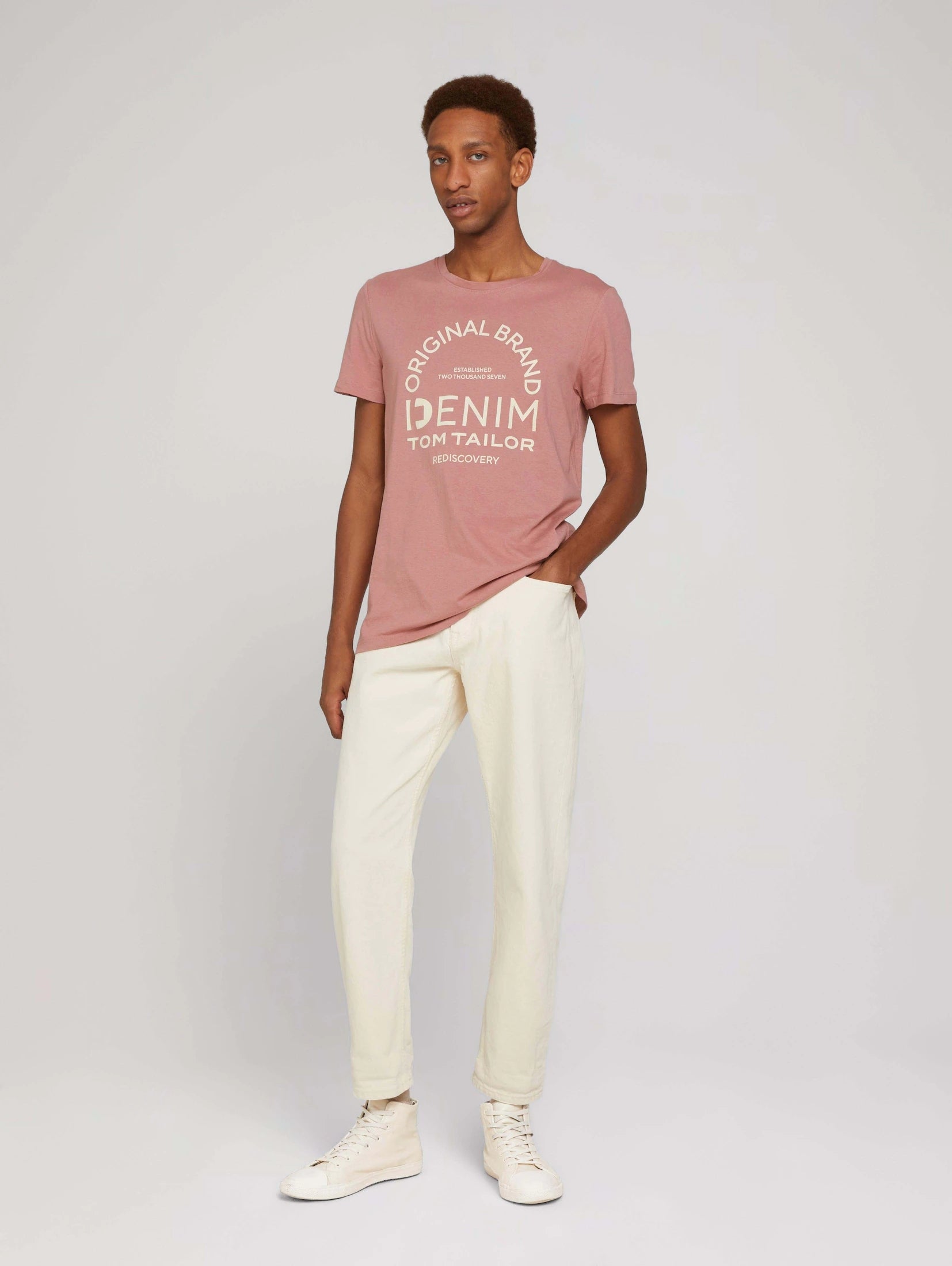 Tom Tailor T-Shirt mit Logo Print und Rundhalsausschnitt