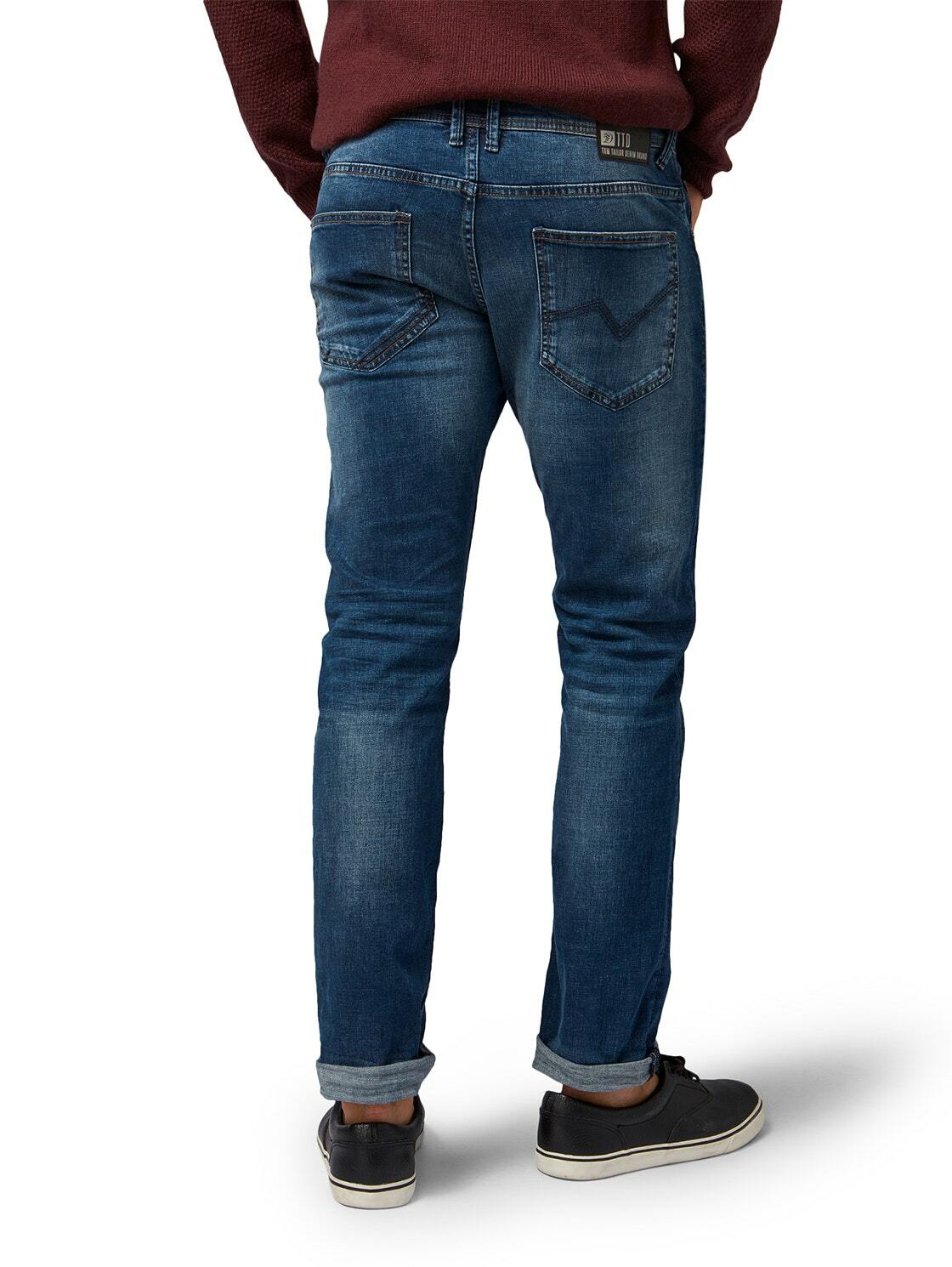 Tom Tailor Jeans Jeanshose STRAIGHT AEDAN BLUE DENIM