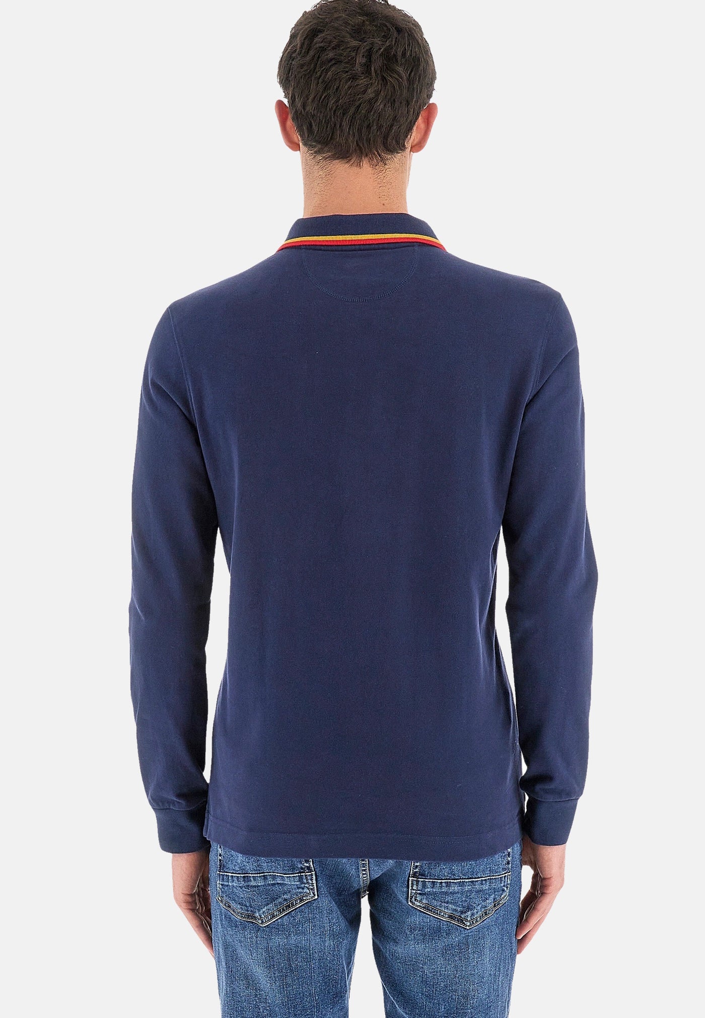 La Martina Langarm-Poloshirt regular fit Westin mit Logo-Details