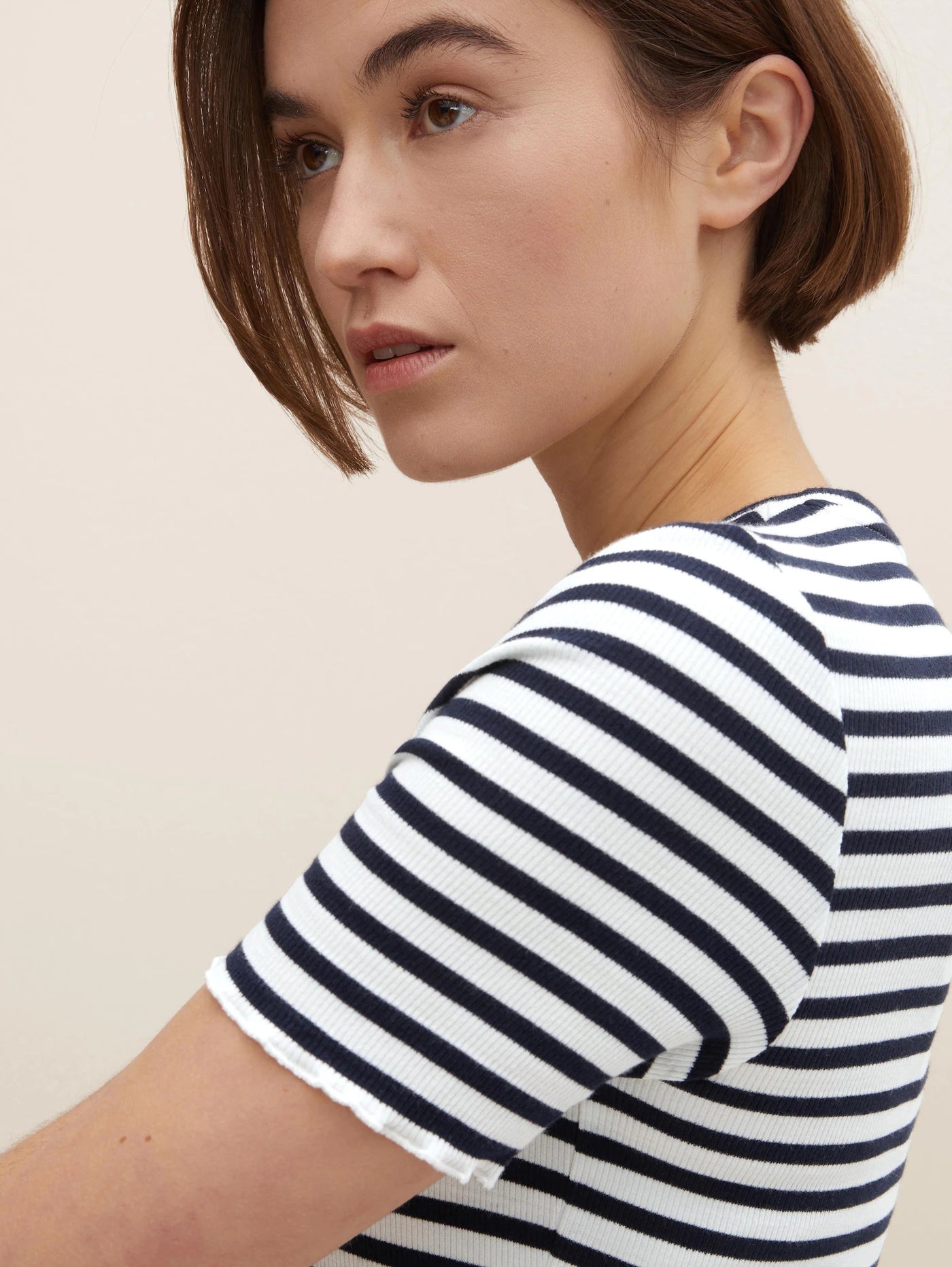 Tom Tailor Slim Fit T-Shirt mit Streifen Kurzarm