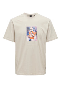 Only & Sons Celebrity Life NFL Kurzarmshirt mit Frontprint