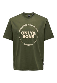 Only & Sons Daniel Kurzarmshirt mit Frontprint