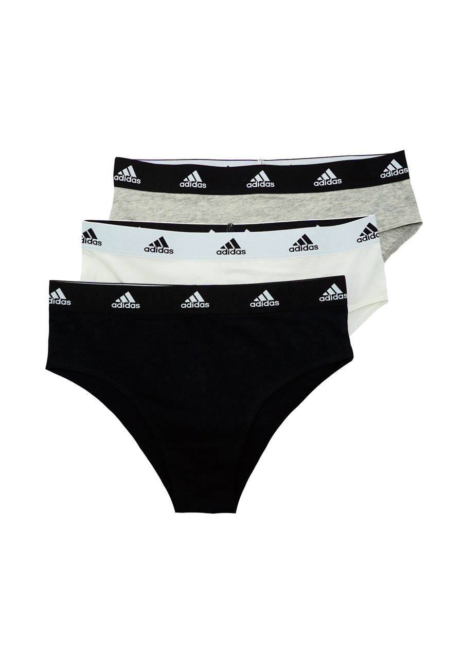 Adidas Damen-Slip mit Logo-Bund 3er Pack