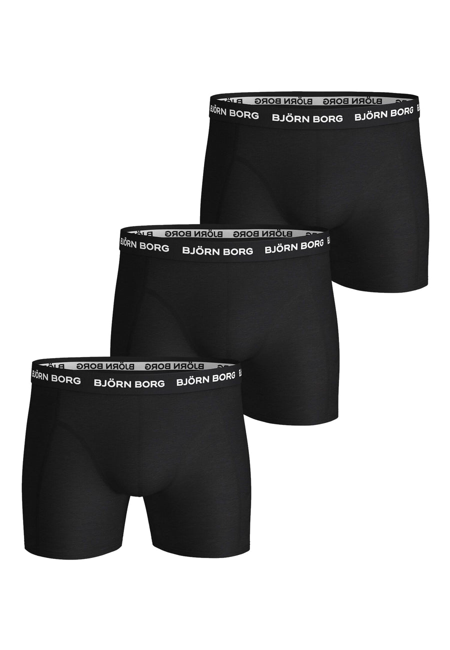 Björn Borg 3 Pack SOLID ESSENTIAL SHORT Boxer