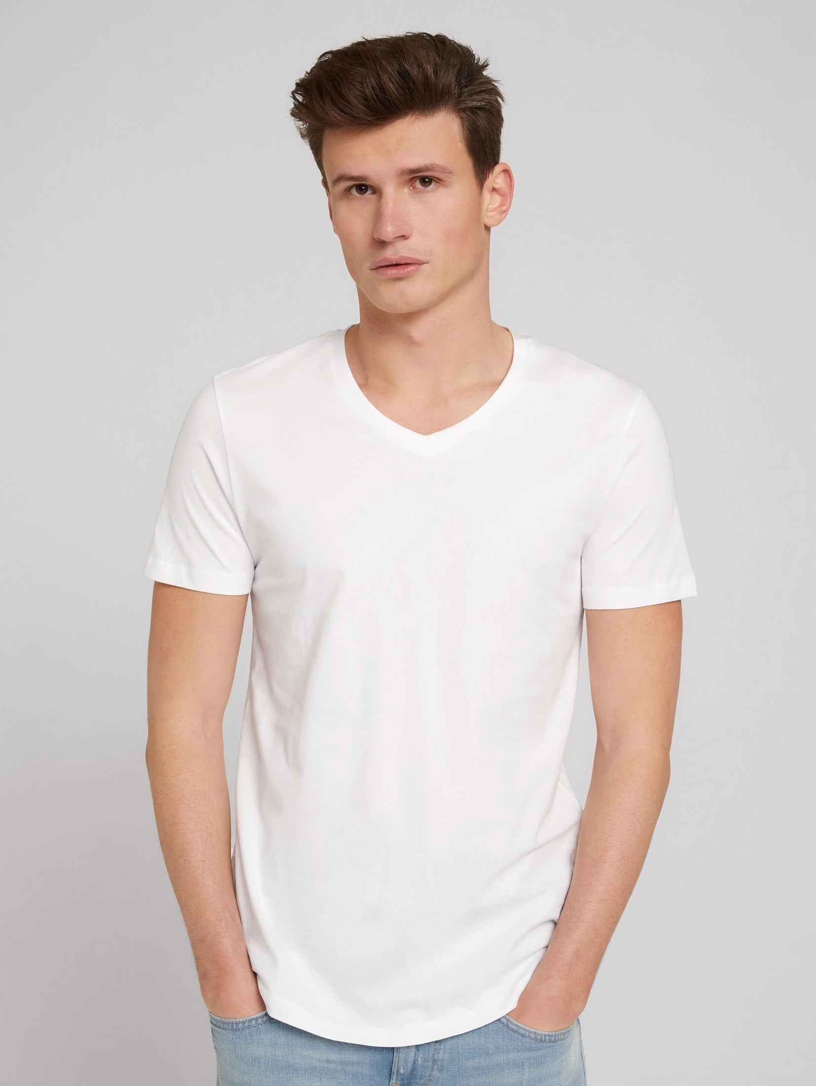 Tom Tailor Kurzarmshirt V-Ausschnitt