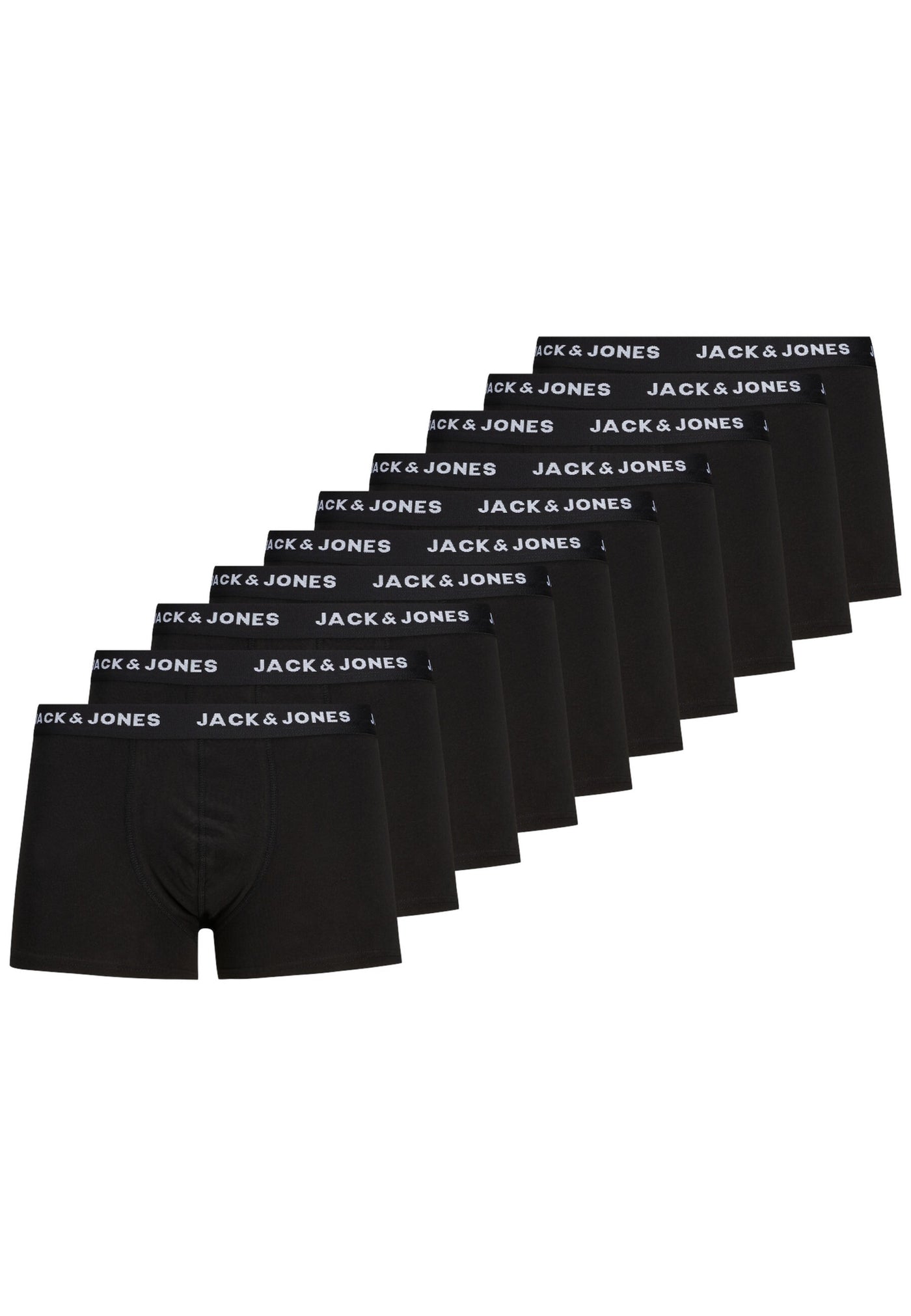 Jack & Jones 10 Pack kurze Boxershorts mit Logo Webbund