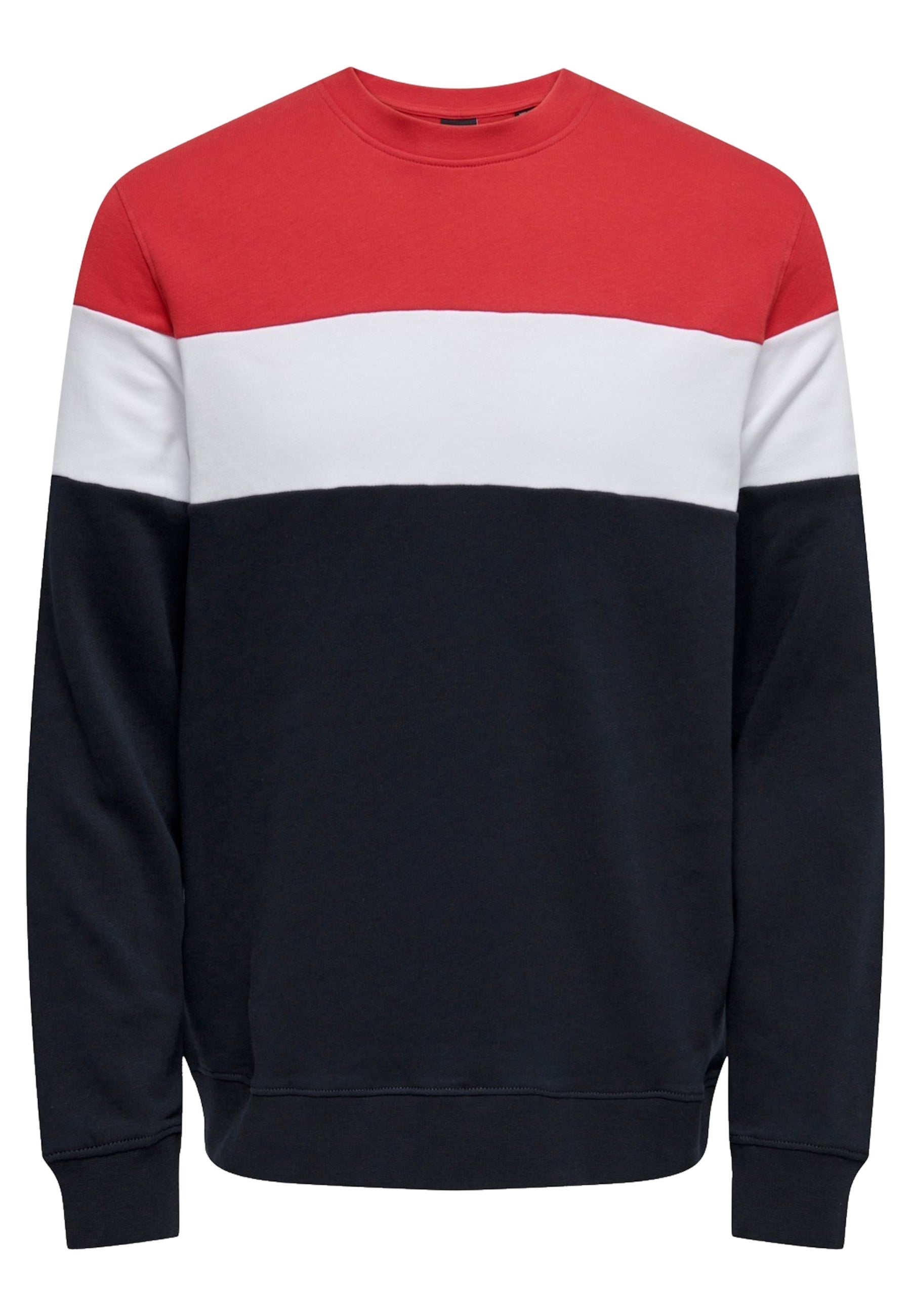Only & Sons Baily Colorblock Pullover ohne Kapuze