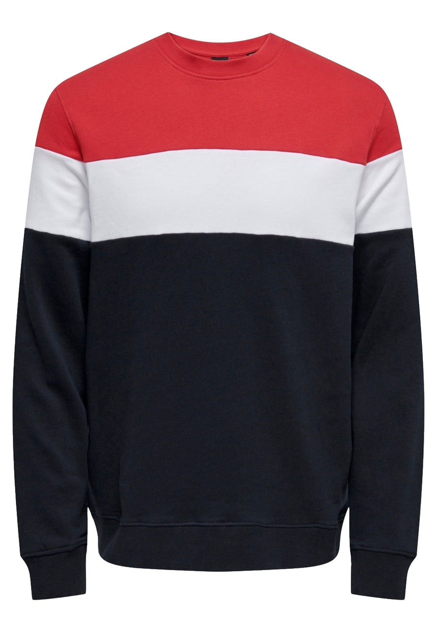 Only & Sons Baily Colorblock Pullover ohne Kapuze
