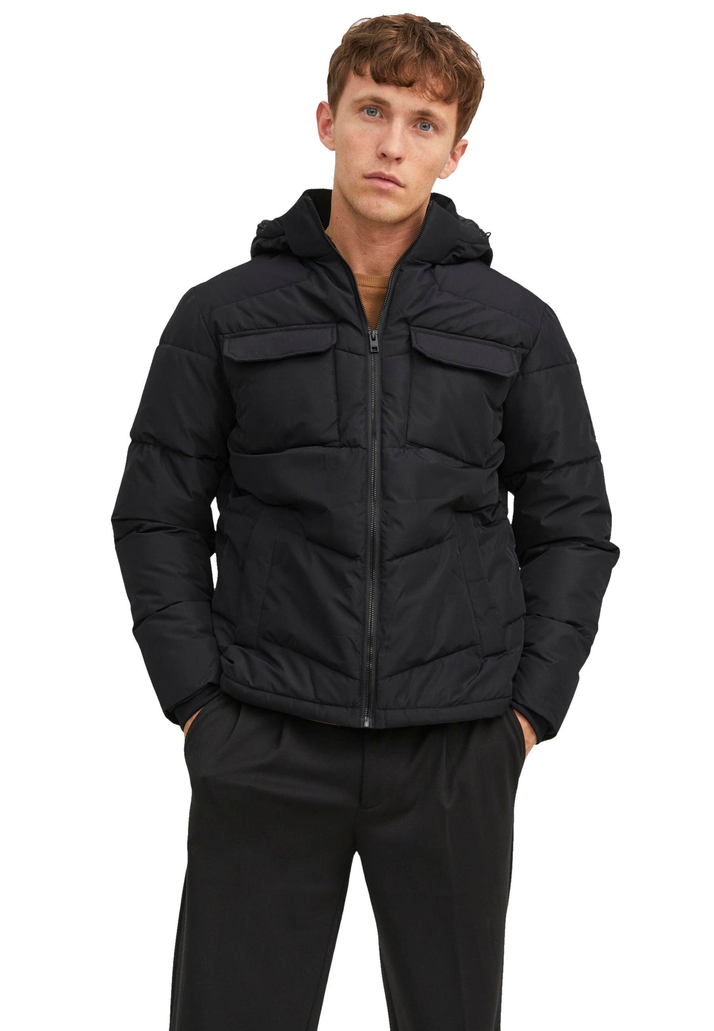 Jack & Jones Steppjacke Mason mit Kapuze und Seitentaschen