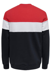 Only & Sons Baily Colorblock Pullover ohne Kapuze