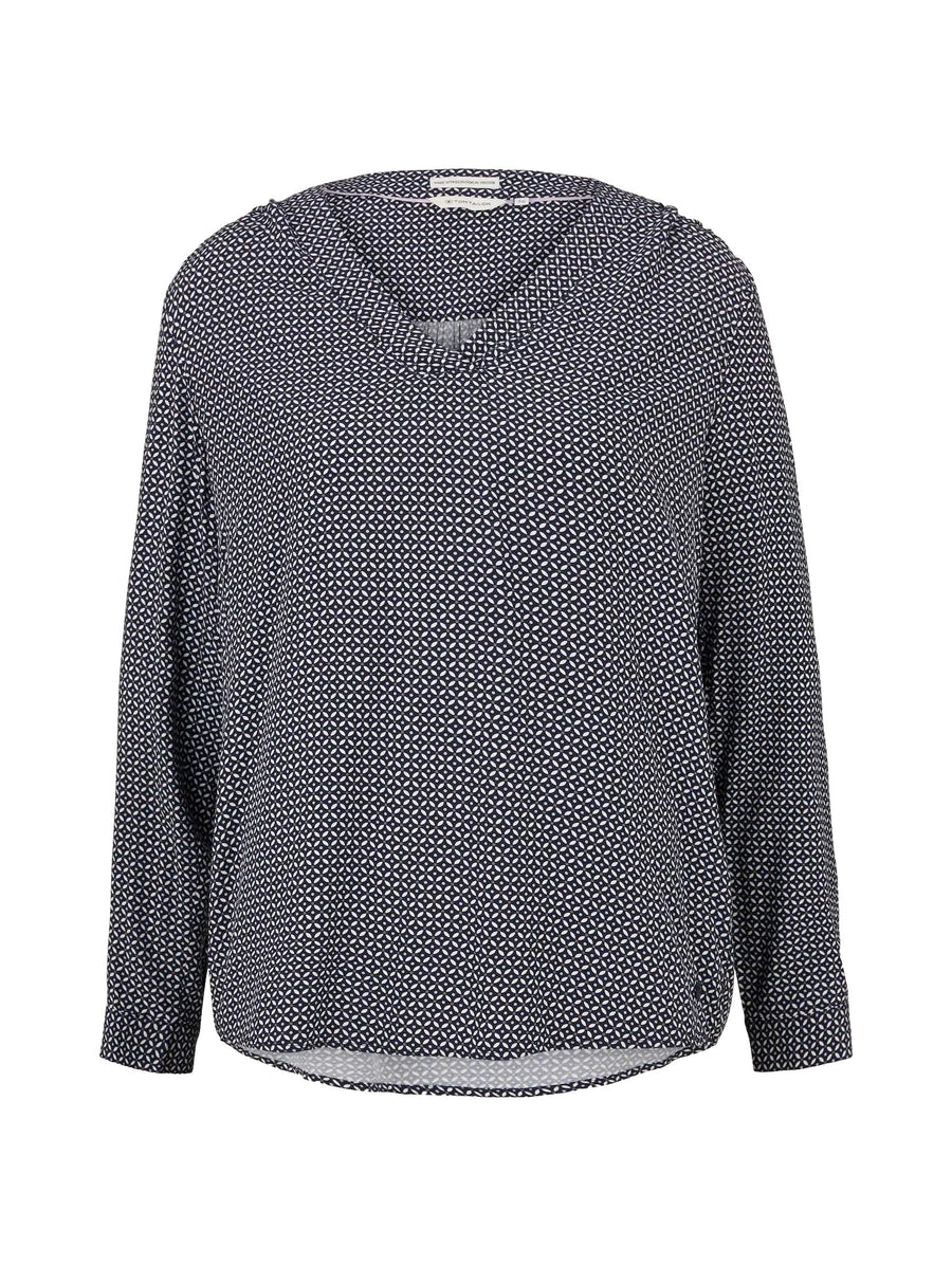 Tom Tailor Langarmbluse V-Ausschnitt