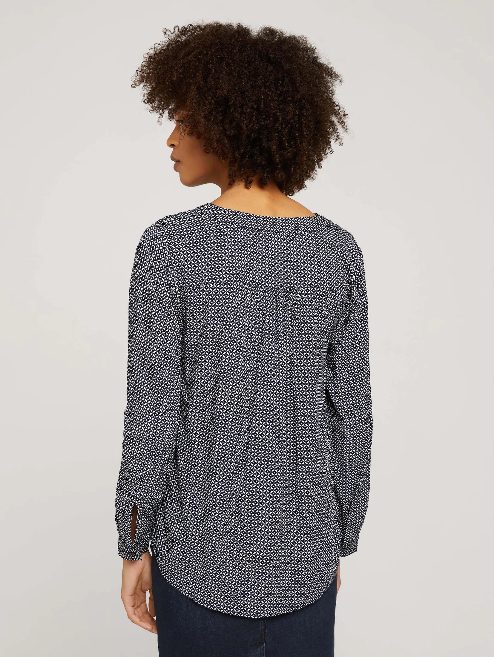 Tom Tailor Langarmbluse V-Ausschnitt