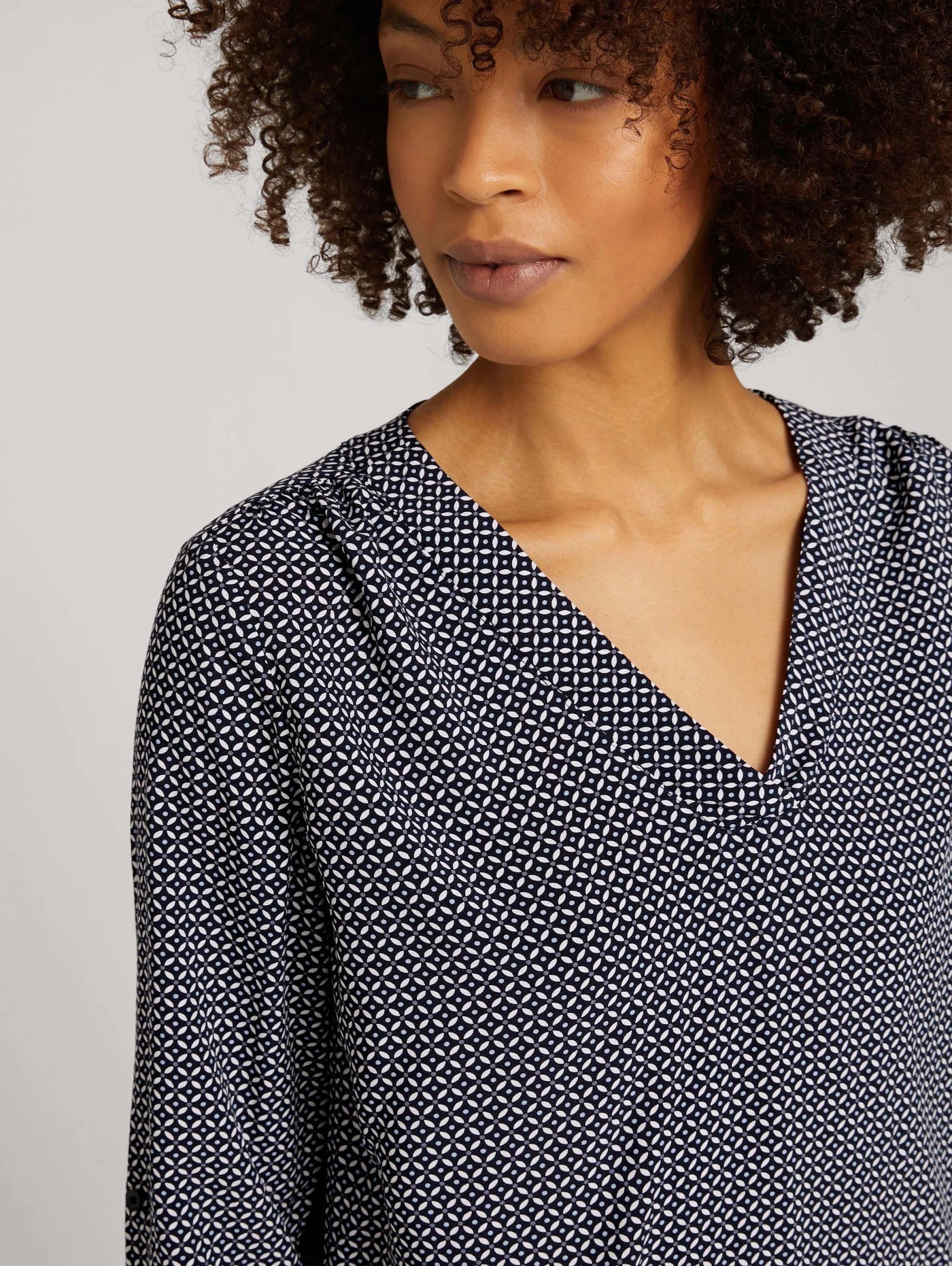 Tom Tailor Langarmbluse V-Ausschnitt