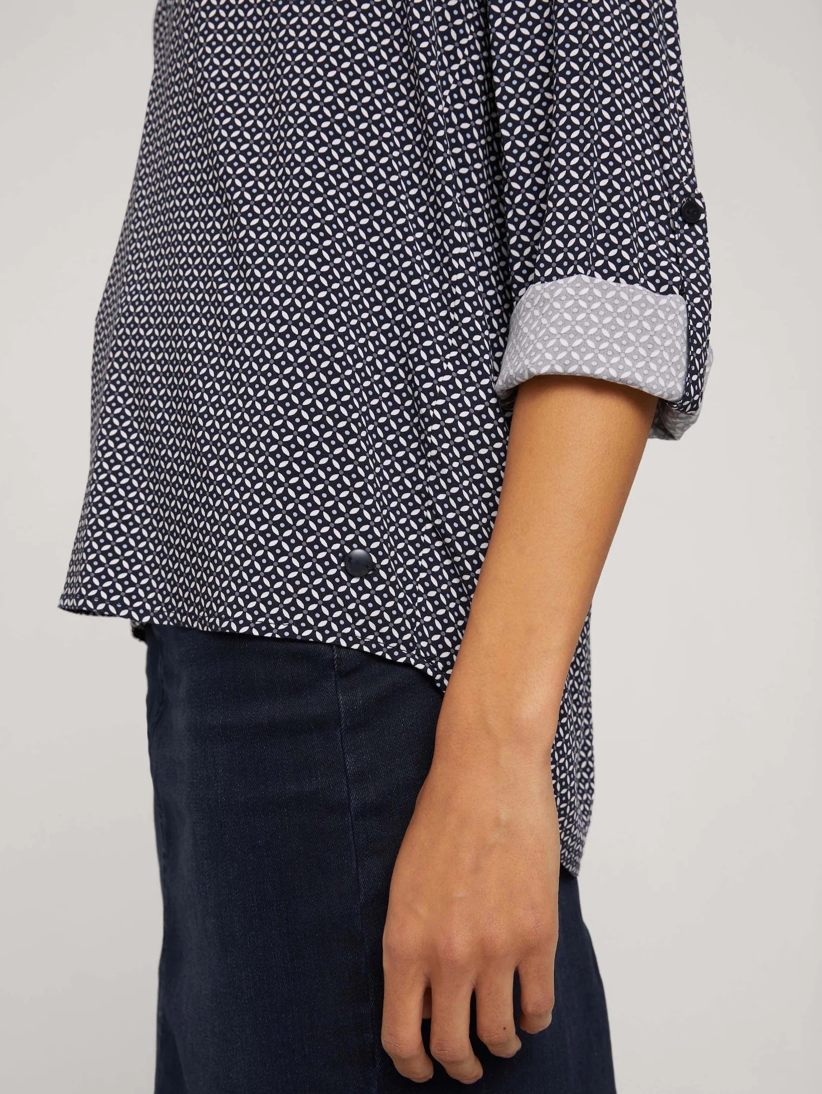 Tom Tailor Langarmbluse V-Ausschnitt