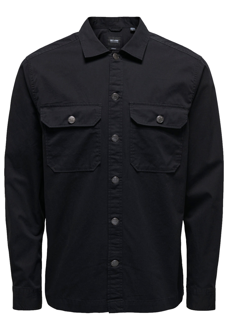 Only & Sons Onsdavis OVR LS Twill Shirt CS Langarmhemd
