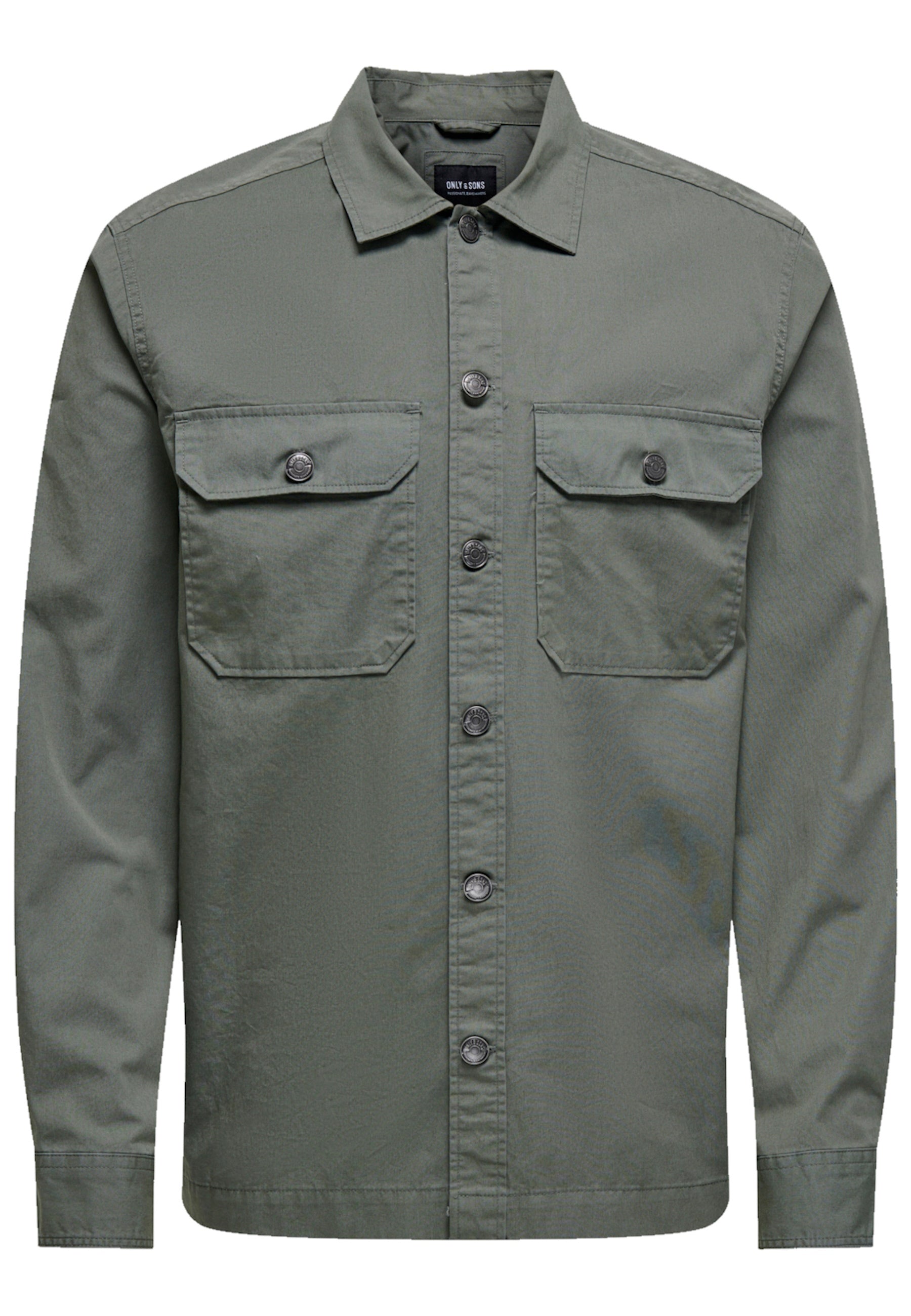 Only & Sons Onsdavis OVR LS Twill Shirt CS Langarmhemd