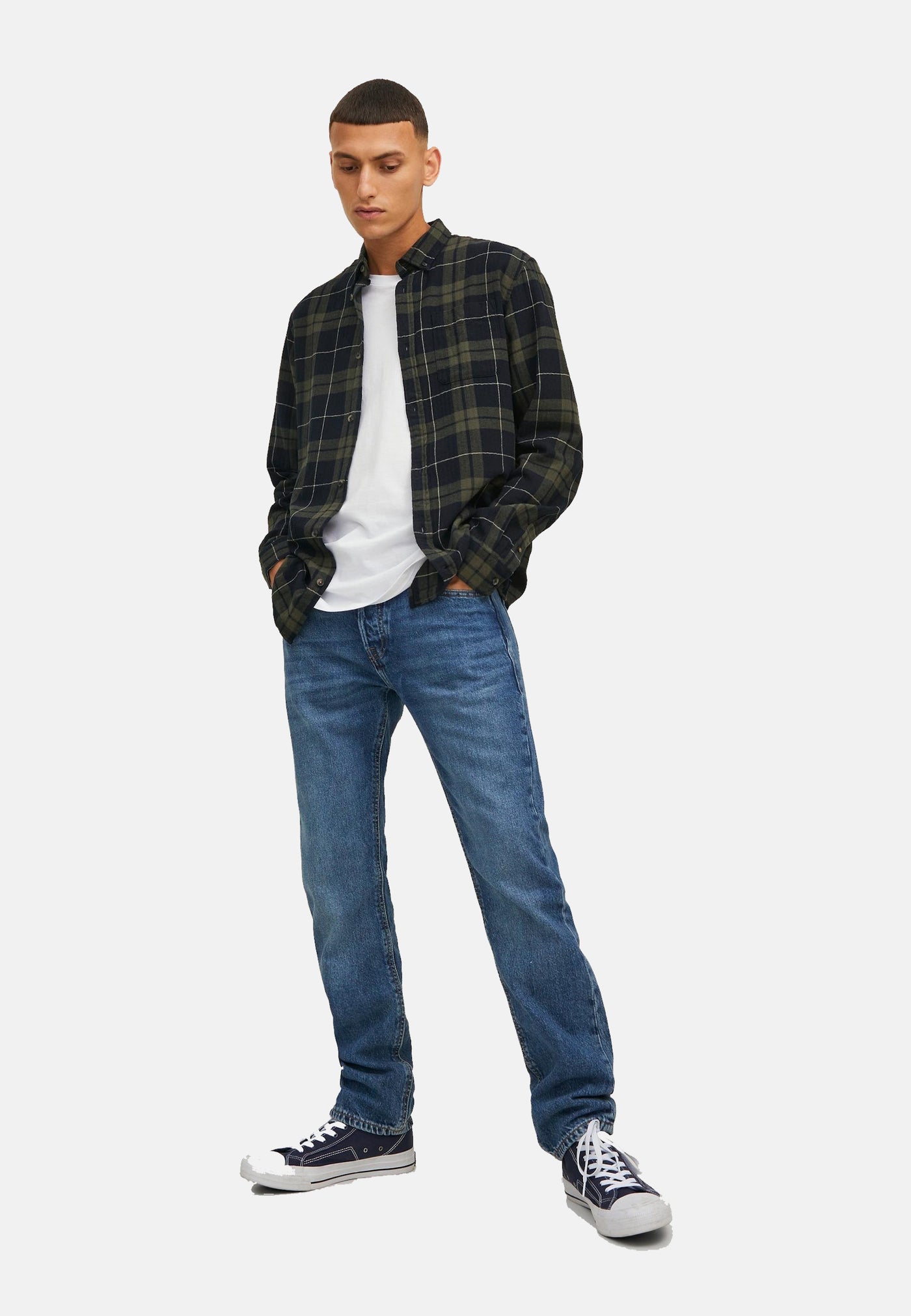Jack & Jones Willy Langarmhemd mit Knopfleiste Slim Fit