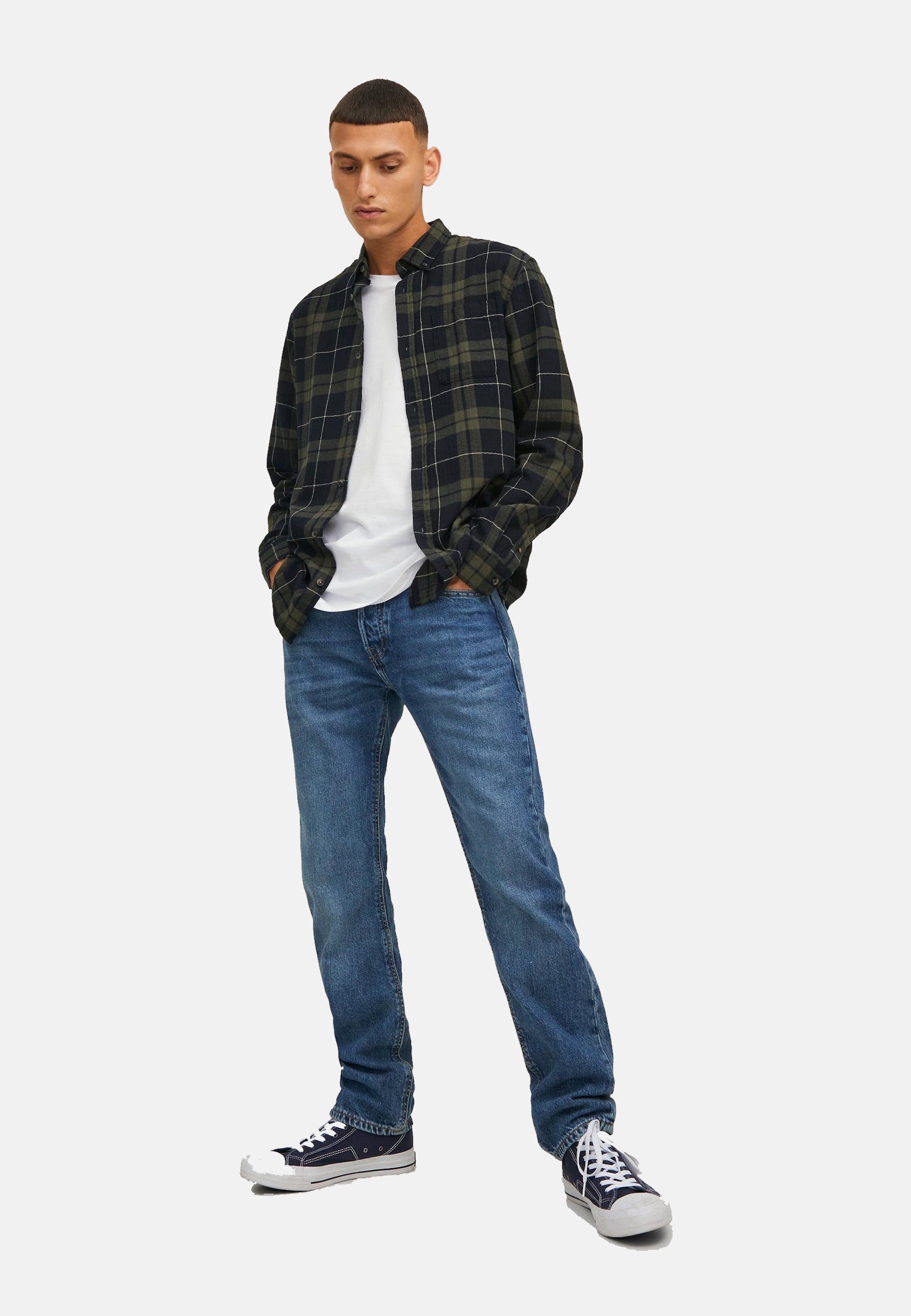 Jack & Jones Willy Langarmhemd mit Knopfleiste Slim Fit