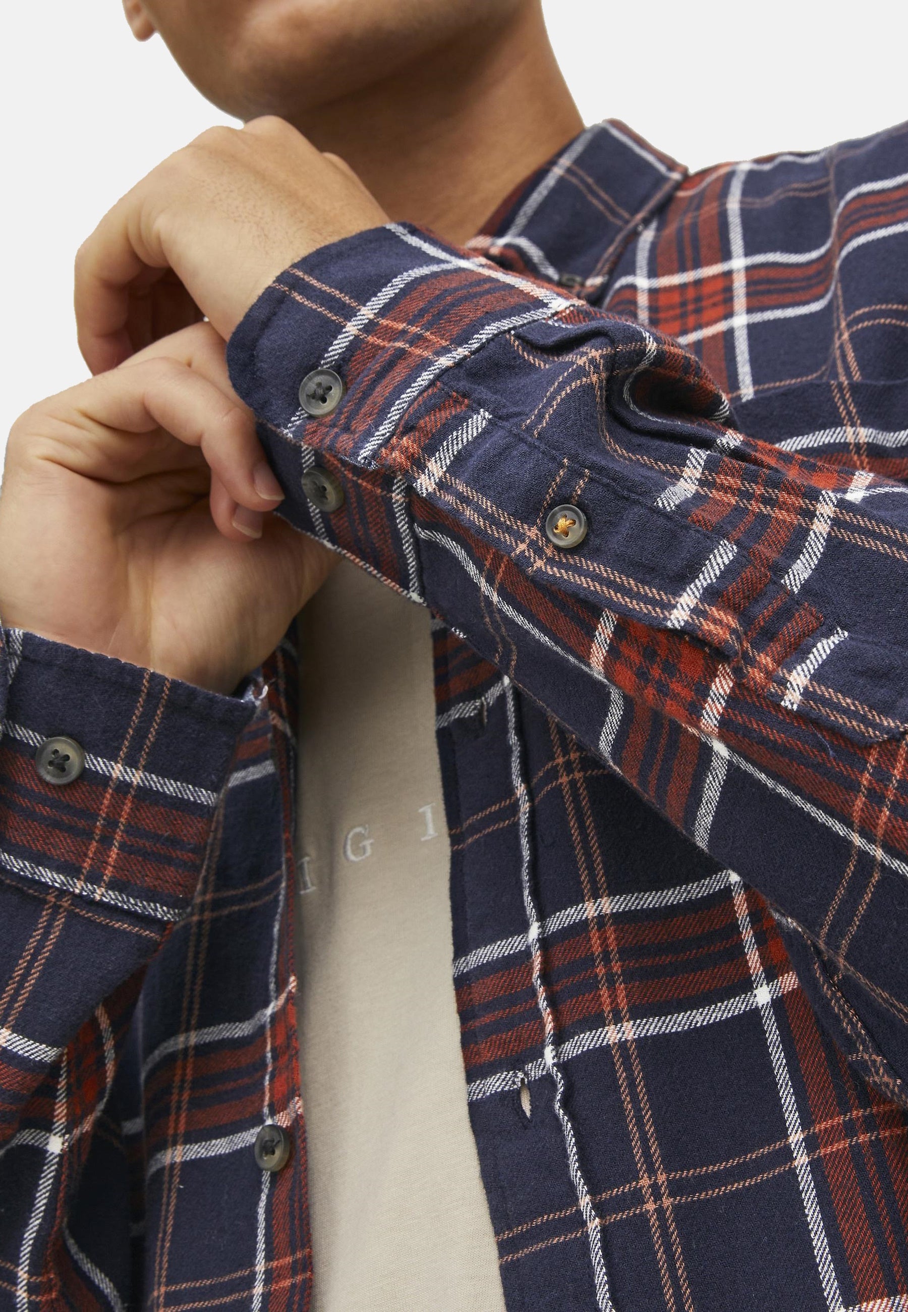 Jack & Jones Willy Langarmhemd mit Knopfleiste Slim Fit