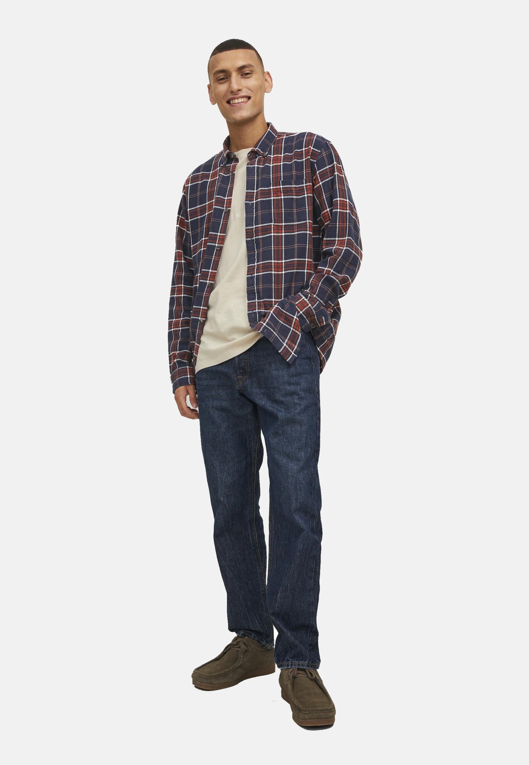 Jack & Jones Willy Langarmhemd mit Knopfleiste Slim Fit