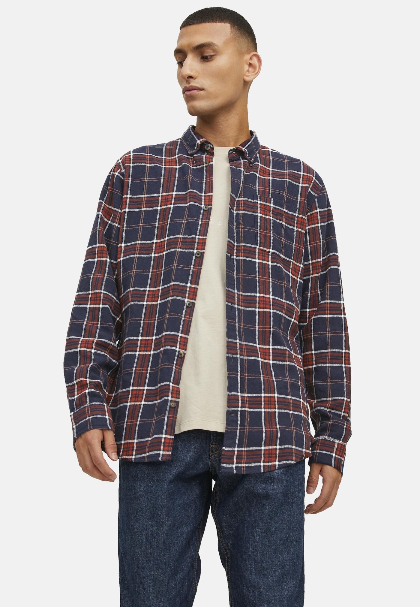 Jack & Jones Willy Langarmhemd mit Knopfleiste Slim Fit