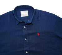 U.S. POLO Leinenhemd Button Down Linenshirt