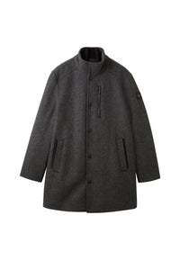 Tom Tailor Wollmantel mit Knopfleiste und Eingrifftaschen