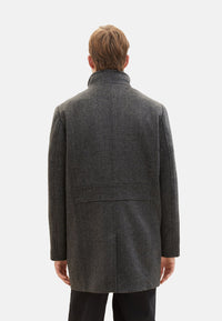 Tom Tailor Wollmantel mit Knopfleiste und Eingrifftaschen