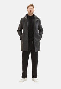 Tom Tailor Wollmantel mit Knopfleiste und Eingrifftaschen